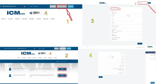 معرفی بروکر آی سی ام کاپیتال + آموزش ثبت نام و افتتاح حساب 12 مراحل آموزش ثبت نام و افتتاح حساب در بروکر ICM Capital