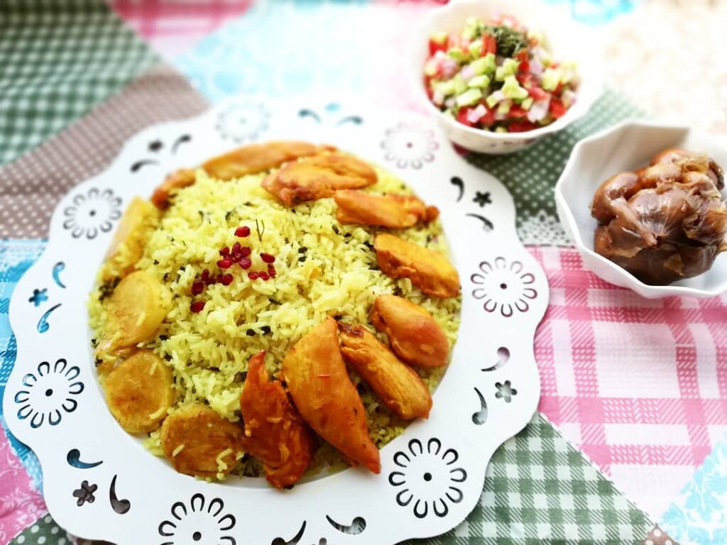 طرز تهیه ریحان پلو