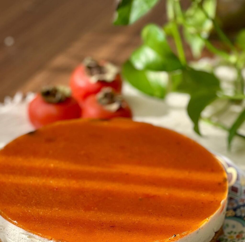 طرز تهیه چیز کیک خرمالو