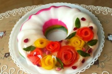 طرز تهیه ژله ویترینی با ژله رولی