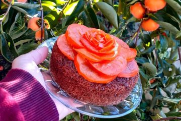 طرز تهیه کیک خرمالو بدون فر