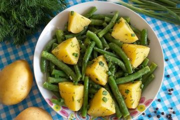 طرز تهیه سالاد لوبیا سبز