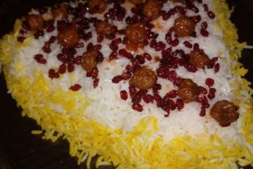 طرز تهیه زرشک پلو با گوشت قلقلی