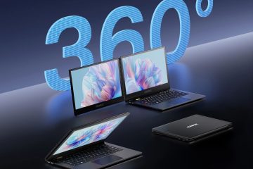 لپ تاپ acemagic x1 با دو نمایشگر افقی ۳۶۰ درجه باز می شود