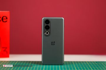 نمایی از بدنه پشتی و دوربین های وان‌ پلاس ace 3v در استودیو