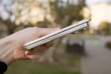 فریم جانبی گوشی آیفون ۱۷ ایر و ایفون ۱۶ پرو مکس در دست یک کاربر