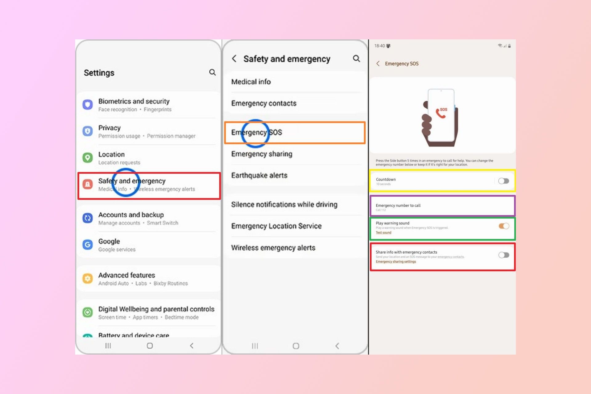 تنظیم اطلاع رسانی در شرایط اضطراری سامسونگ