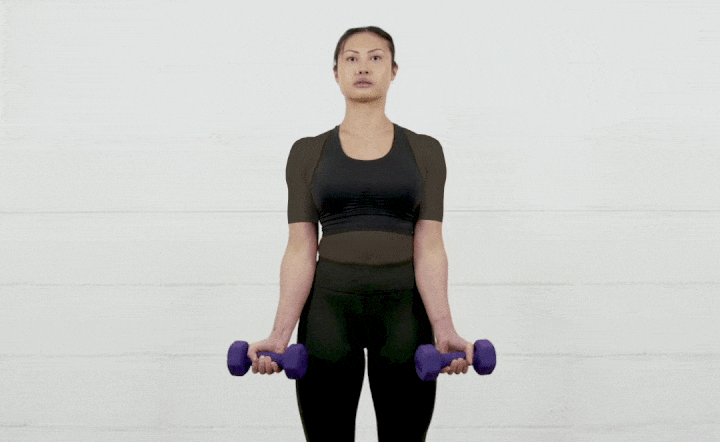 حرکات بدنسازی با دمبل؛ ۲۷ تمرین و انواع حرکات با دمبل_سلوادور 68 ورزش با دمبل - جلوبازو با دمبل