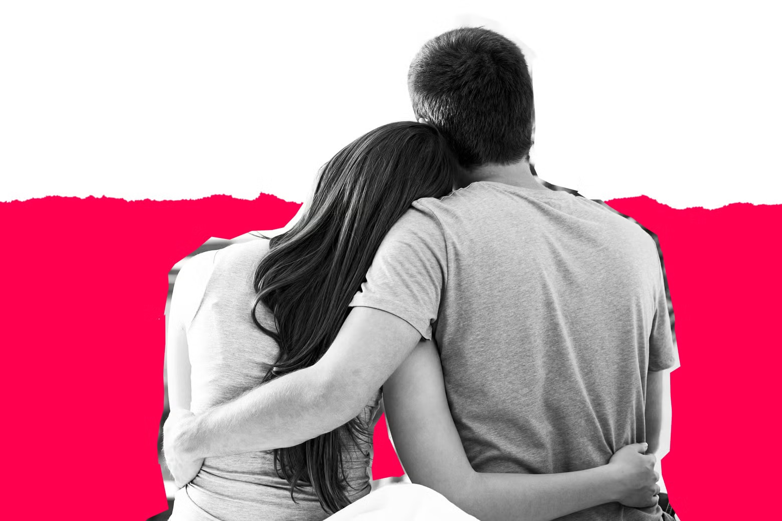 بغل کردن زن و مرد