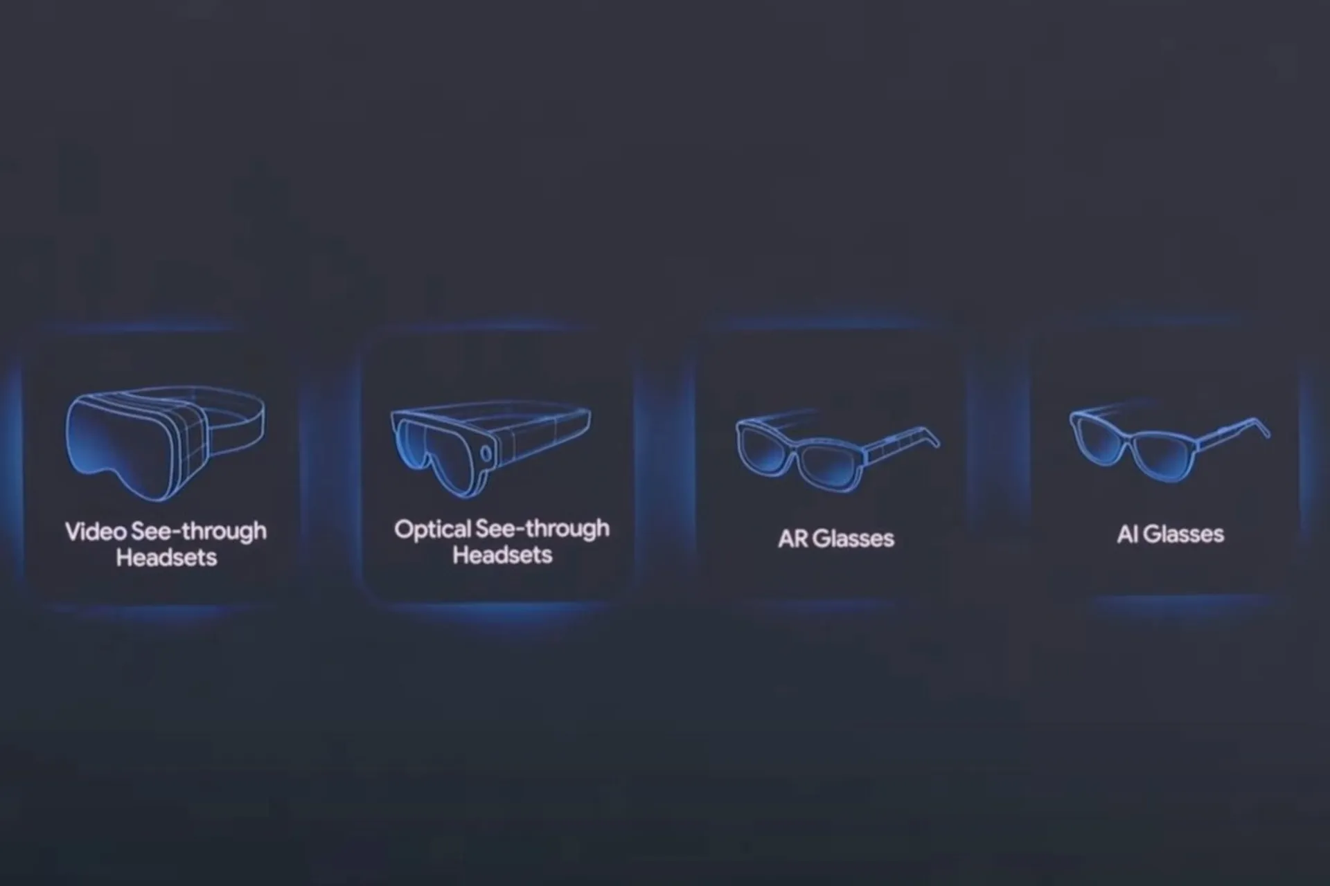 نمای شماتیک از خانواده‌ی عینک و هدست‌های هوشمند سامسونگ