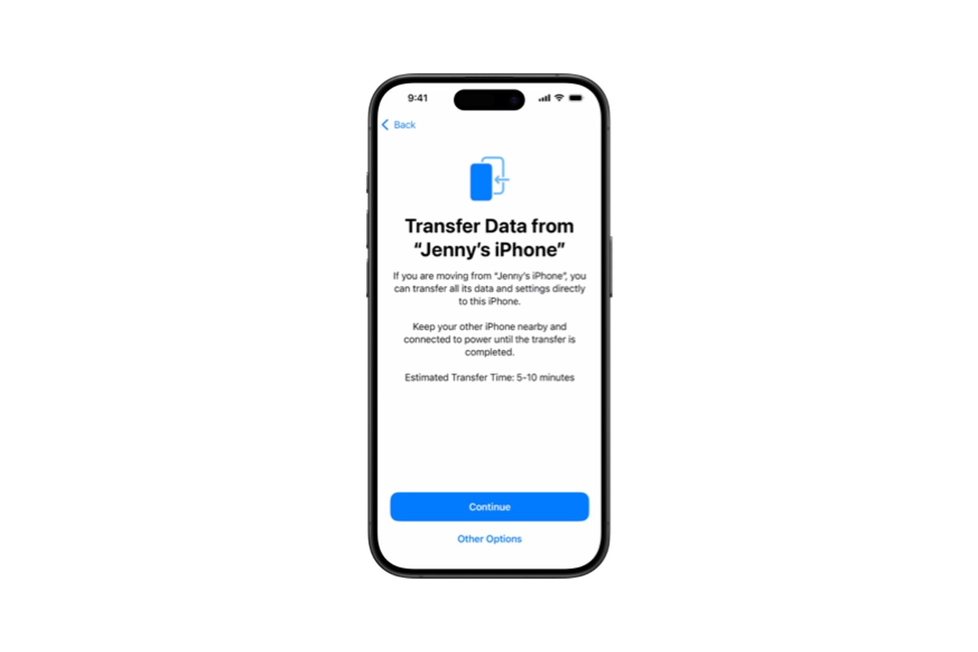 قدم نهم انتقال داده بین آیفون قدیمی و آیفون جدید